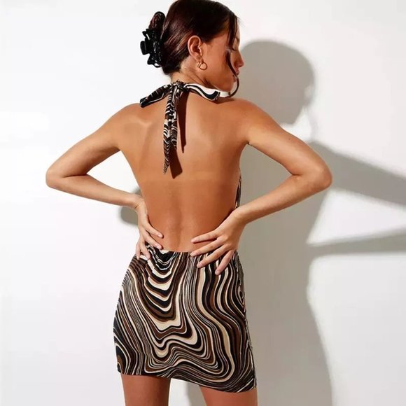 *NEW* Make Waves Dress Backless Sophisticated & Sensual - Picture 2 of 7